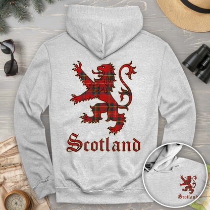 Scotland Tartan Lion Front/Back Print Hoodie