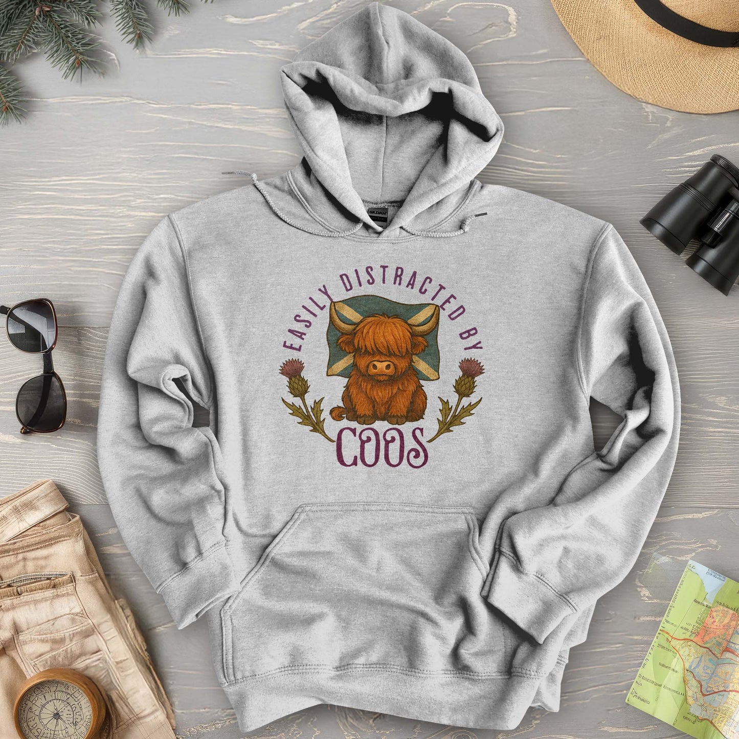 Easily Distracted By Coos Hoodie