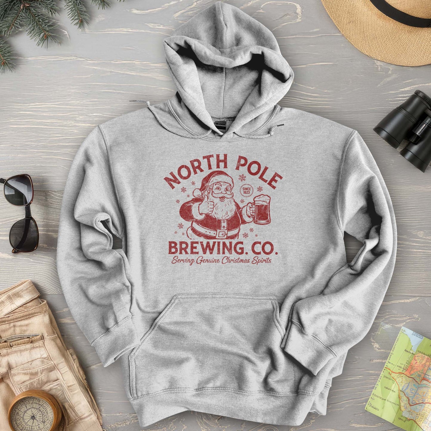 North Pole Brewing Company Vintage Print Hoodie