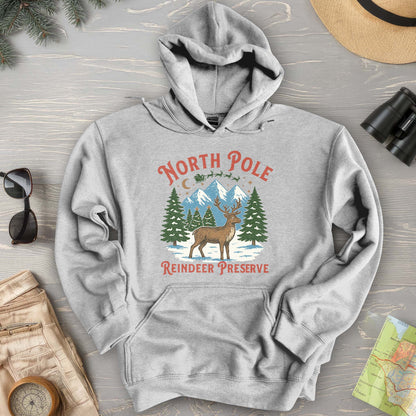 North Pole Reindeer Preserve Hoodie