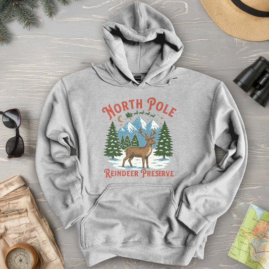 North Pole Reindeer Preserve Hoodie