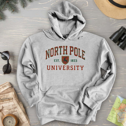 North Pole University Holiday Plaid Hoodie