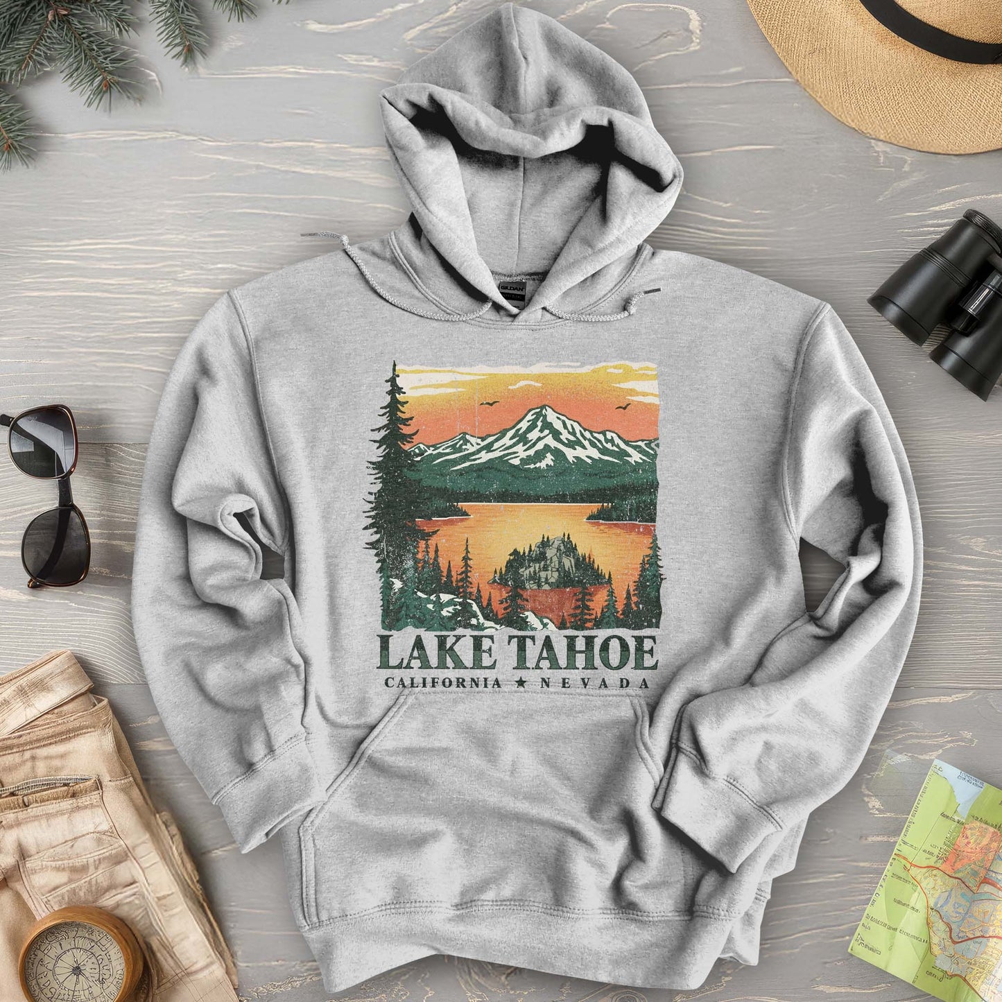 Lake Tahoe Emerald Bay Sunset Hoodie