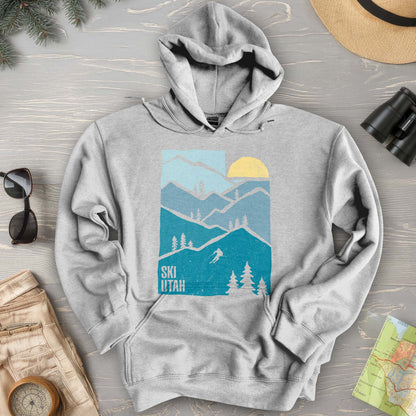 Ski Utah Mountains Hoodie