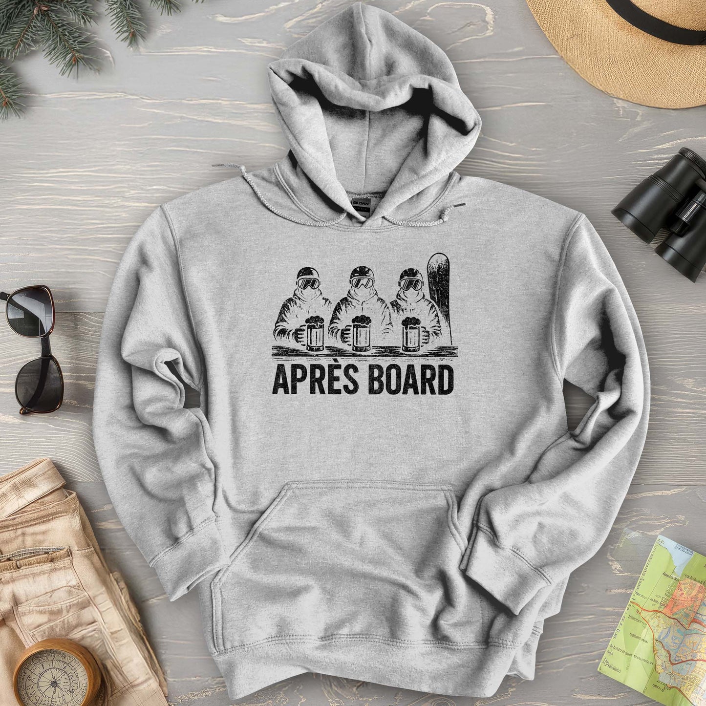 "Apres Board" Snowboard Hoodie