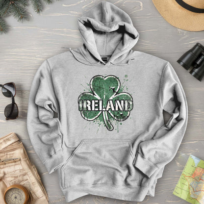 Ireland Shamrock Grunge Hoodie