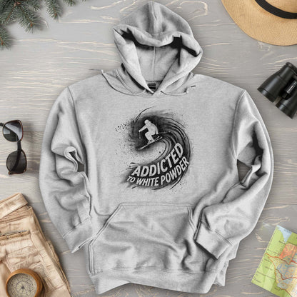 White Powder Skiing Hoodie