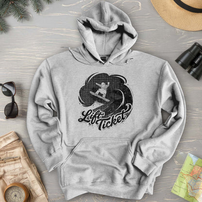 Lift Ticket Snowboard Hoodie
