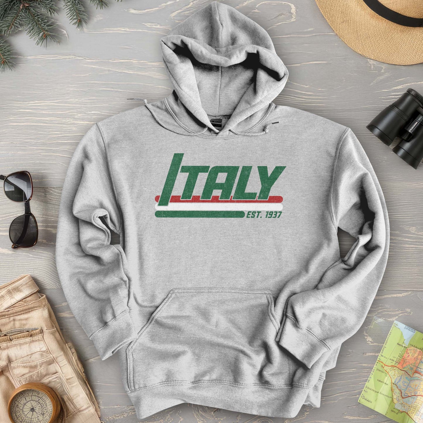 Italy Retro Stripe Hoodie