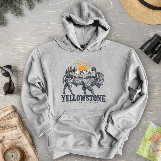 Yellowstone Buffalo Art Hoodie