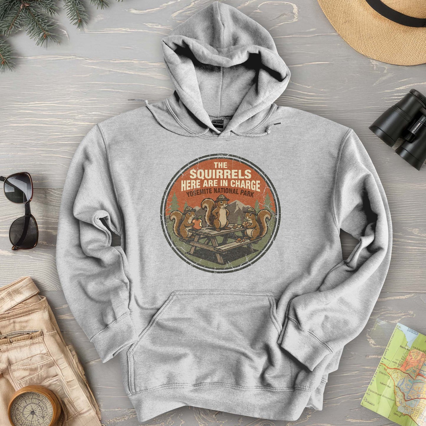 2026022204 The Squirrels Here In The Charge - Gildan 18500 Hoodie