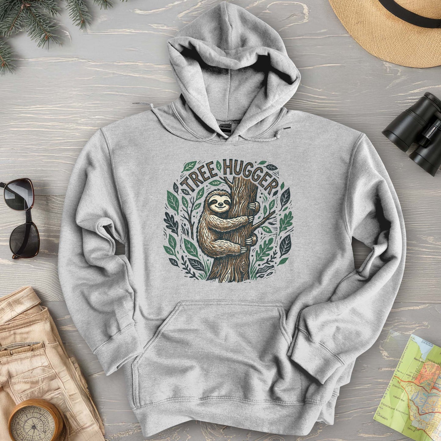 Tree Hugger Sloth Hoodie