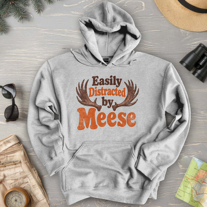 Distracted By Meese Antlers Hoodie