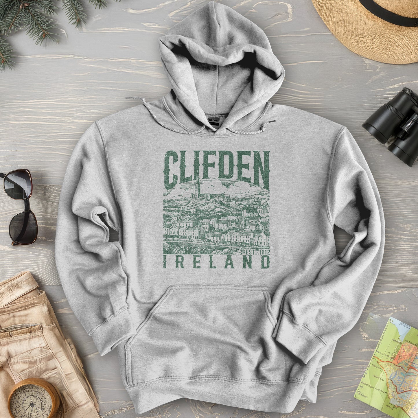 Clifden Ireland Sketch Hoodie