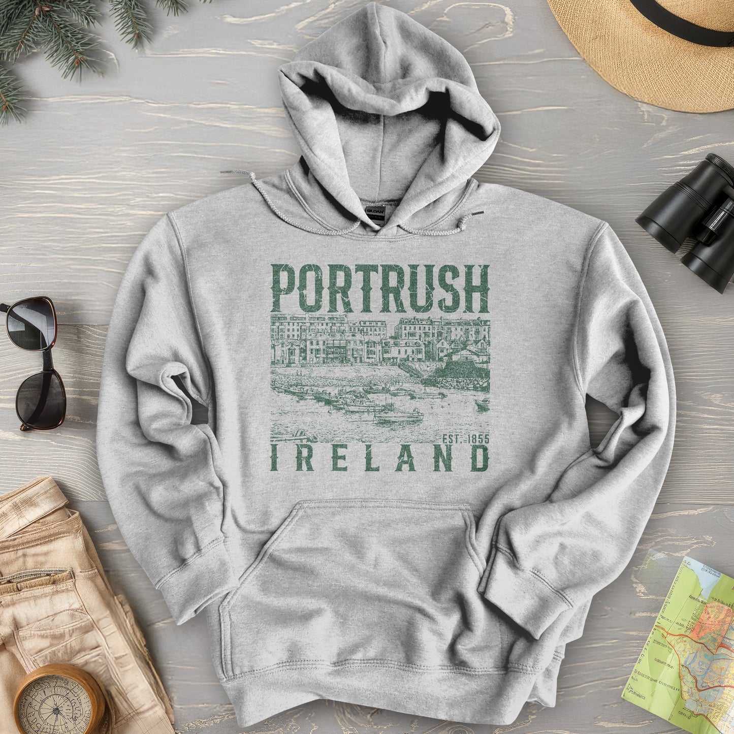 Portrush Ireland Sketch Hoodie