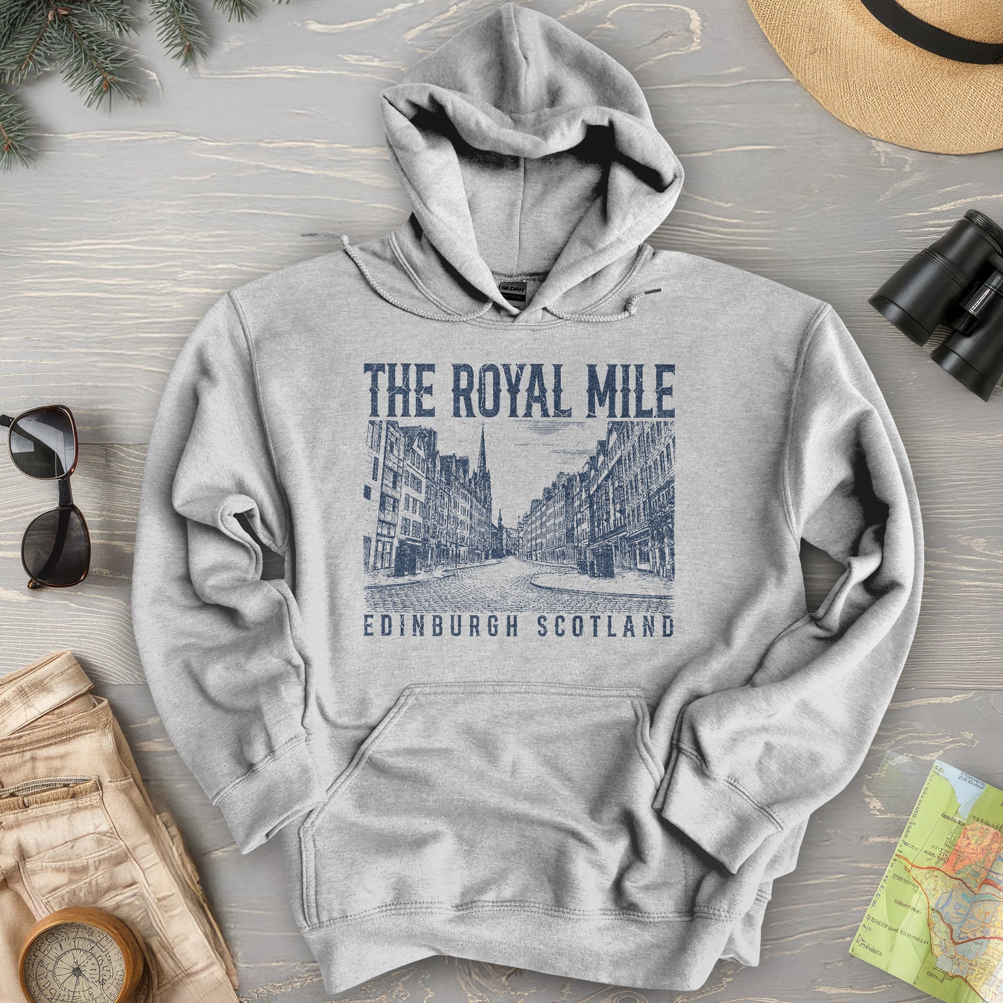 Royal Mile Scotland Sketch Hoodie