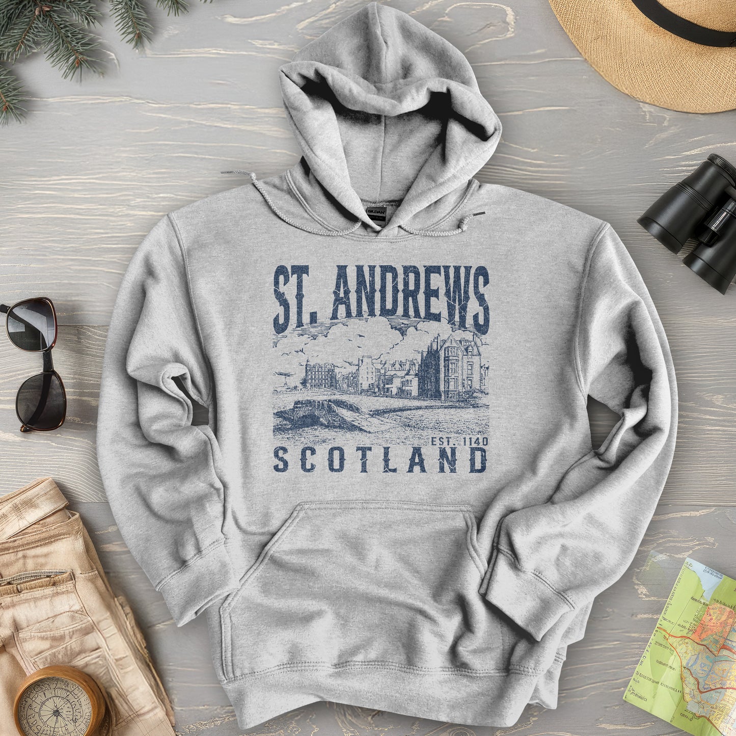 St. Andrews Scotland Sketch Hoodie