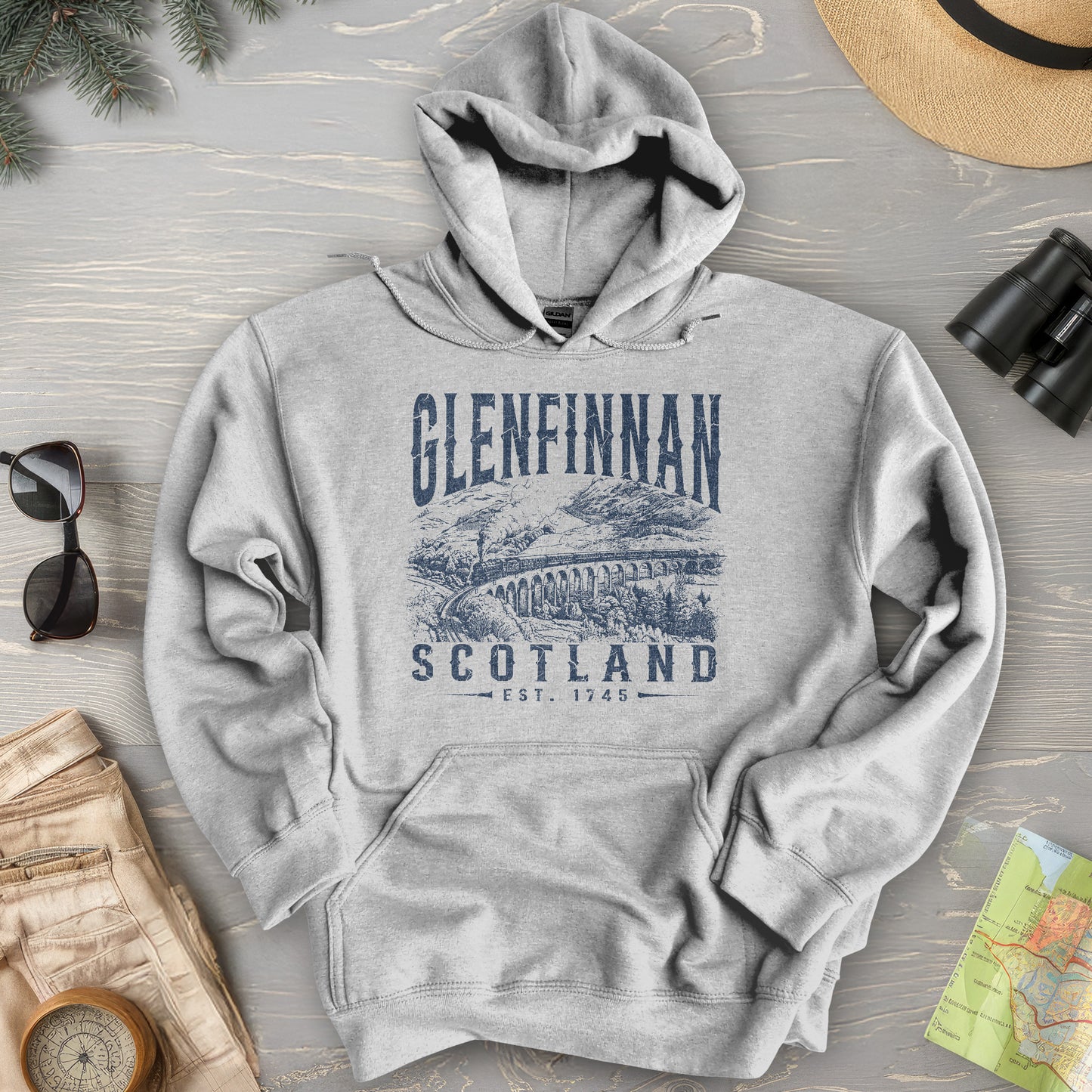 Glenfinnan Scotland Sketch Hoodie