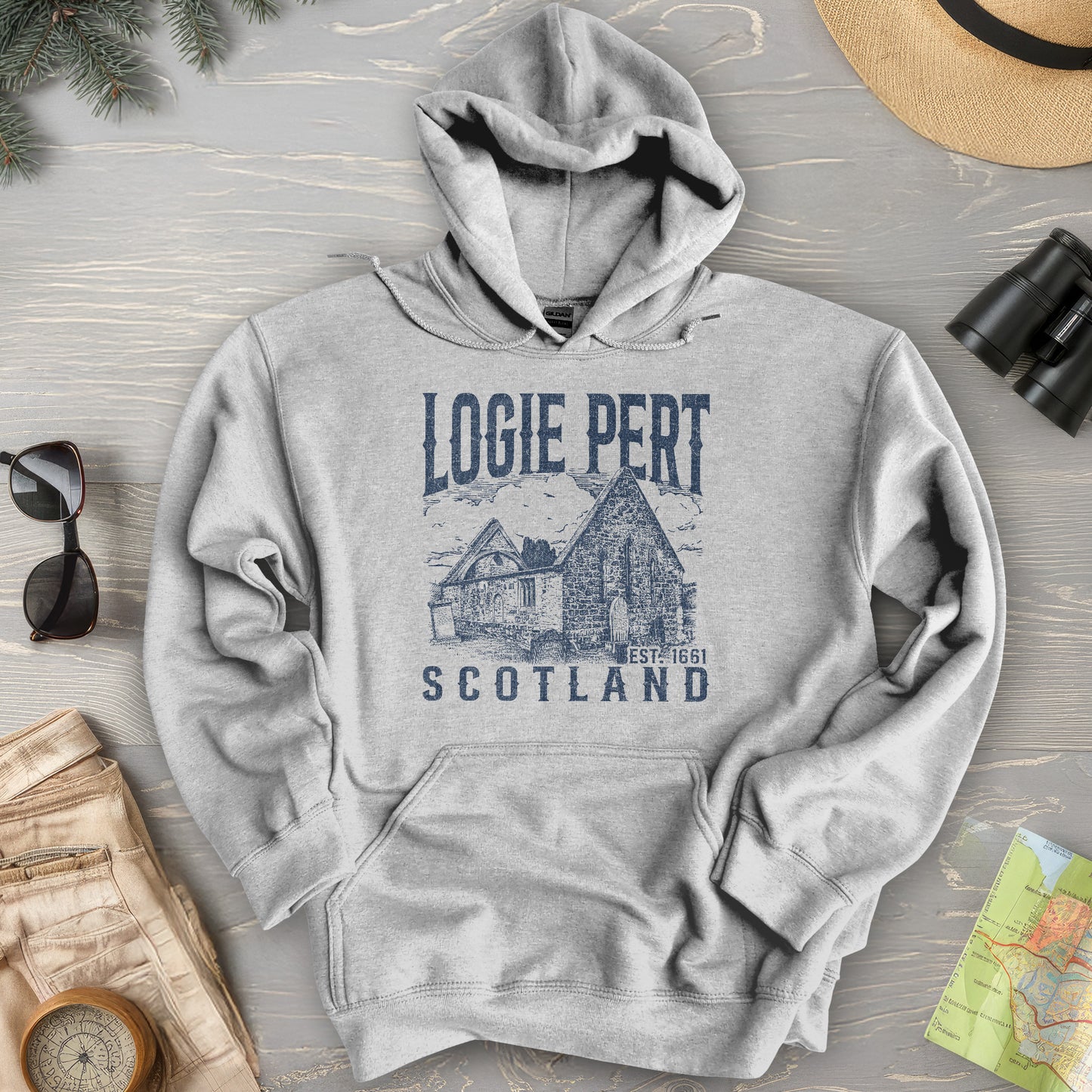 Logie Pert Scotland Sketch Hoodie
