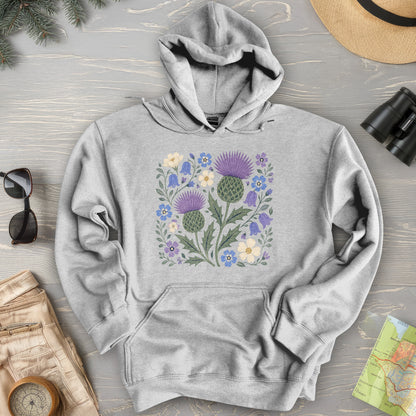 Scottish Thistle Floral Hoodie