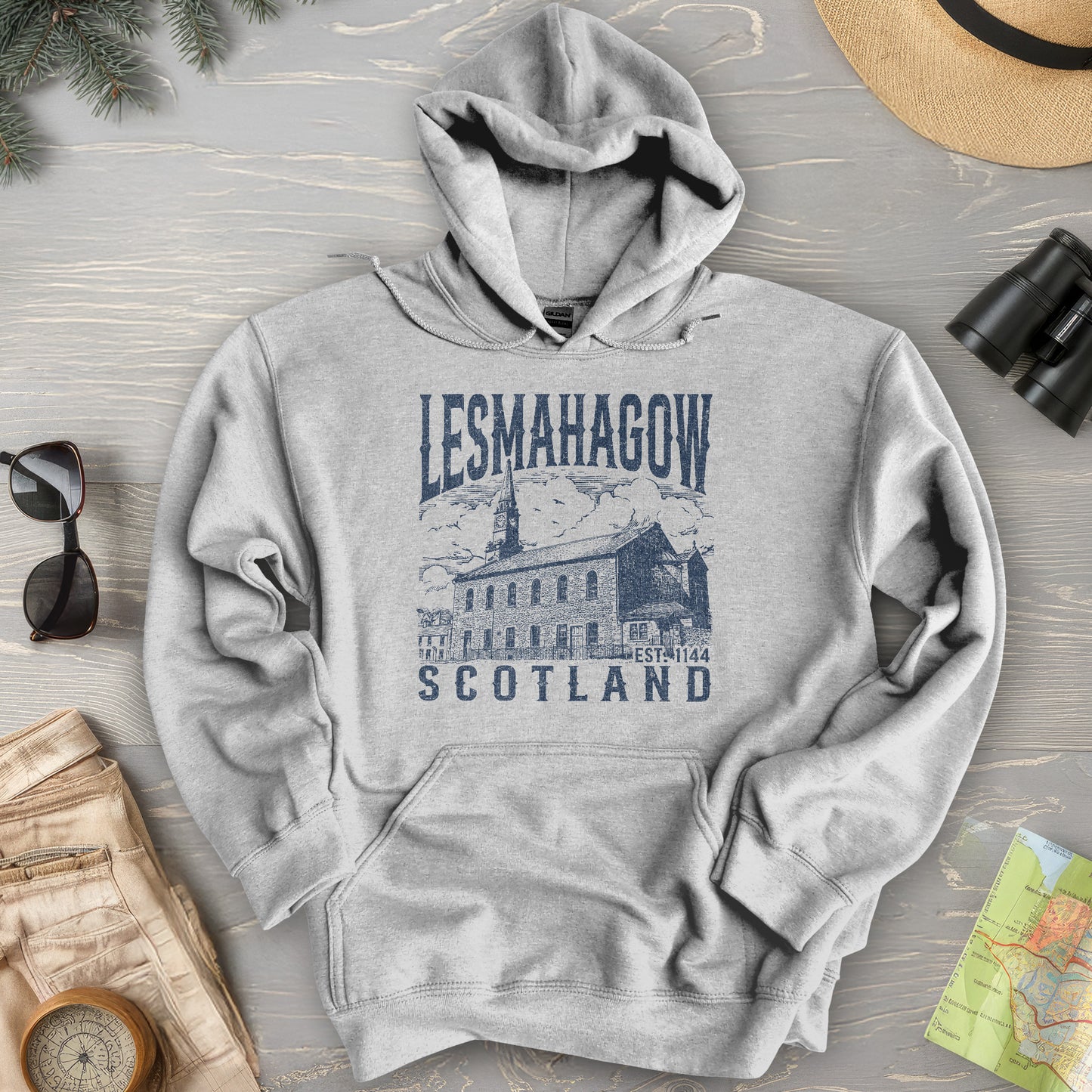 Lesmahagow Scotland Sketch Hoodie