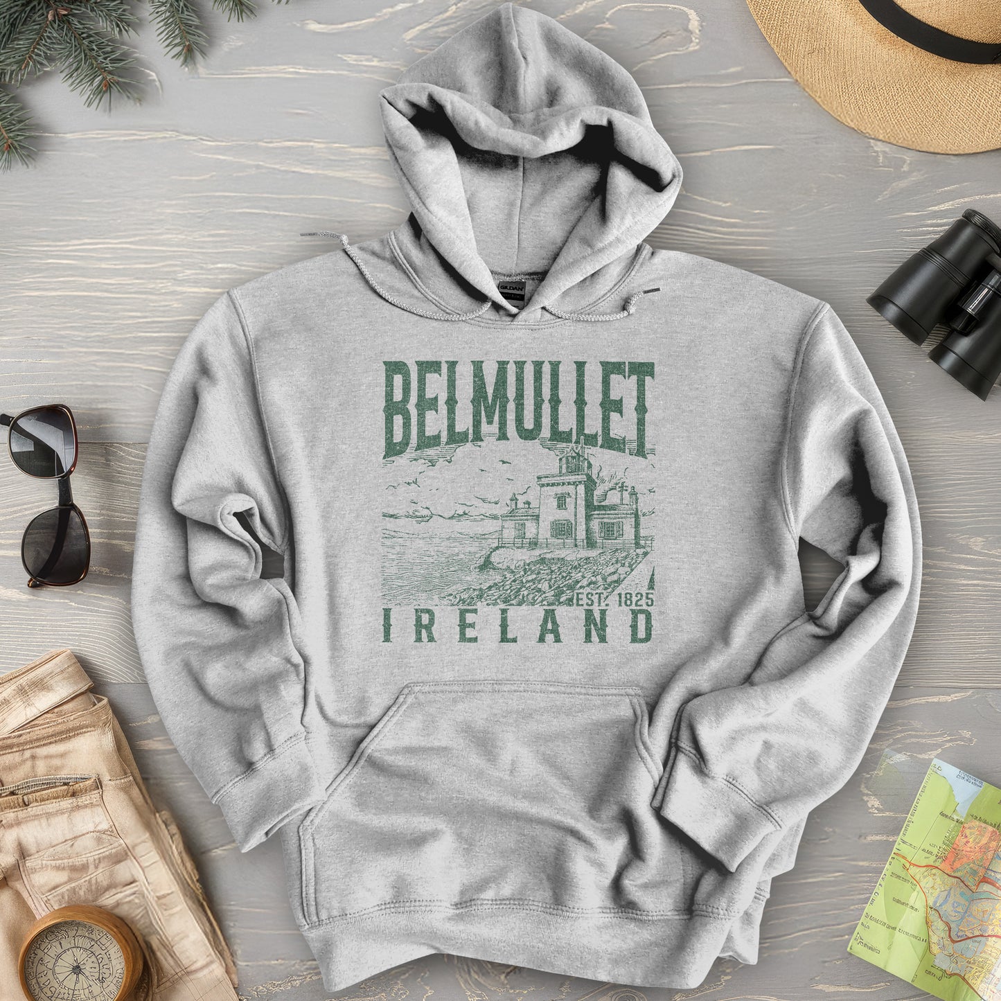 Belmullet Ireland Sketch Hoodie