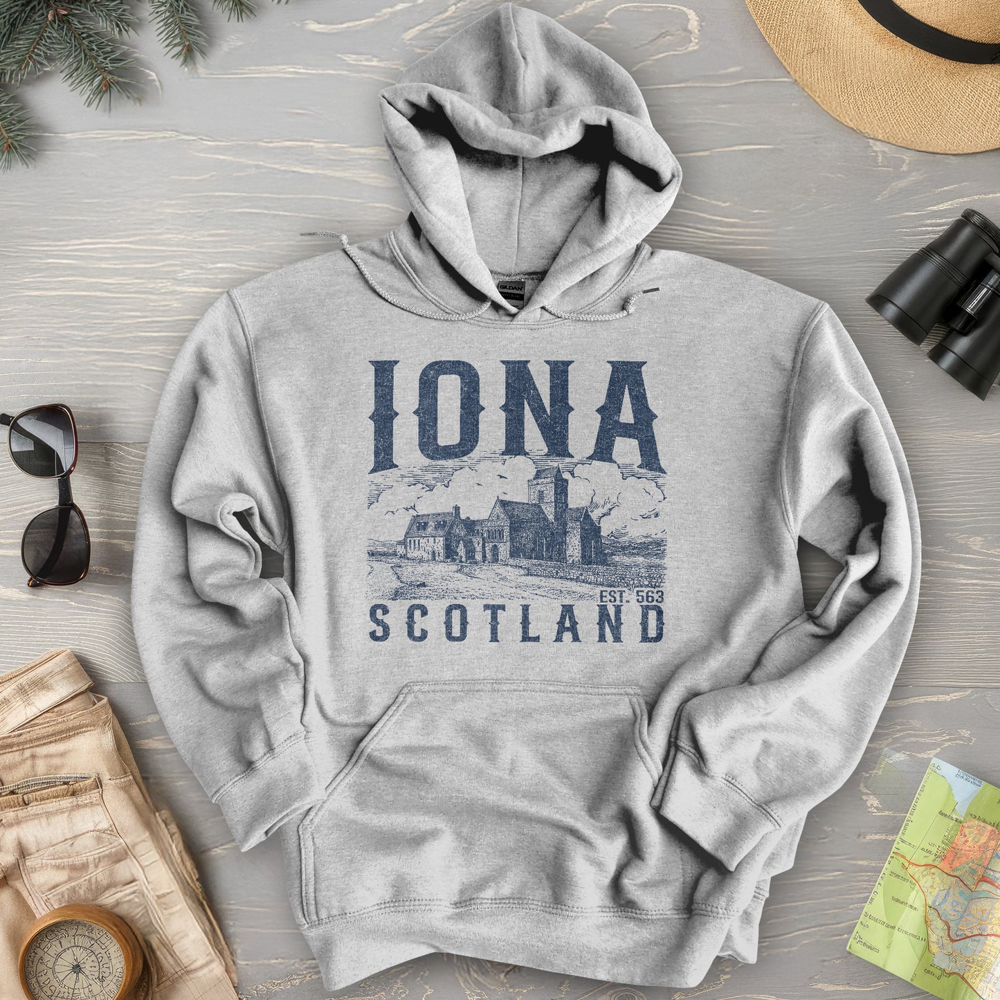 Iona Scotland Sketch Hoodie