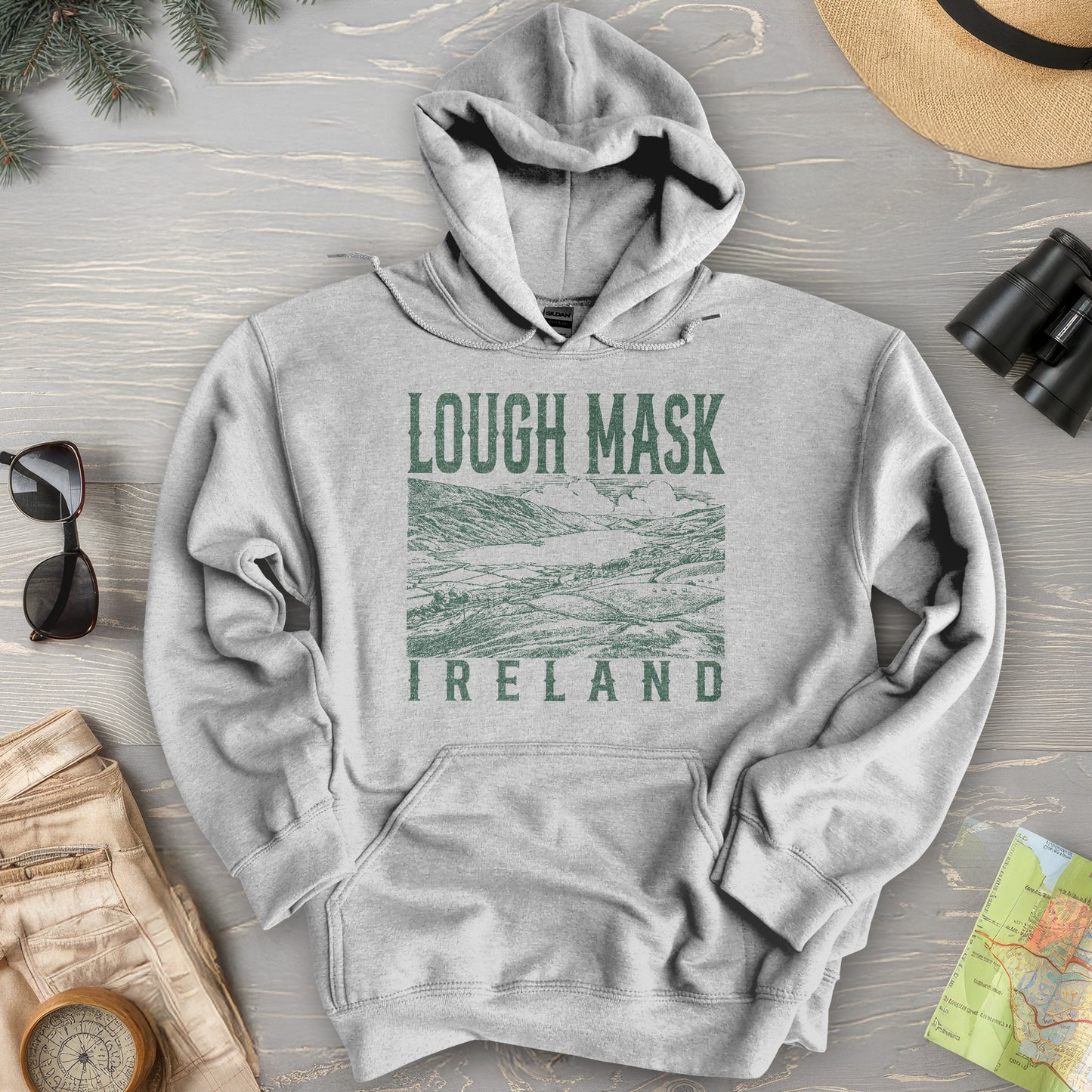 Lough Mask Ireland Sketch Hoodie