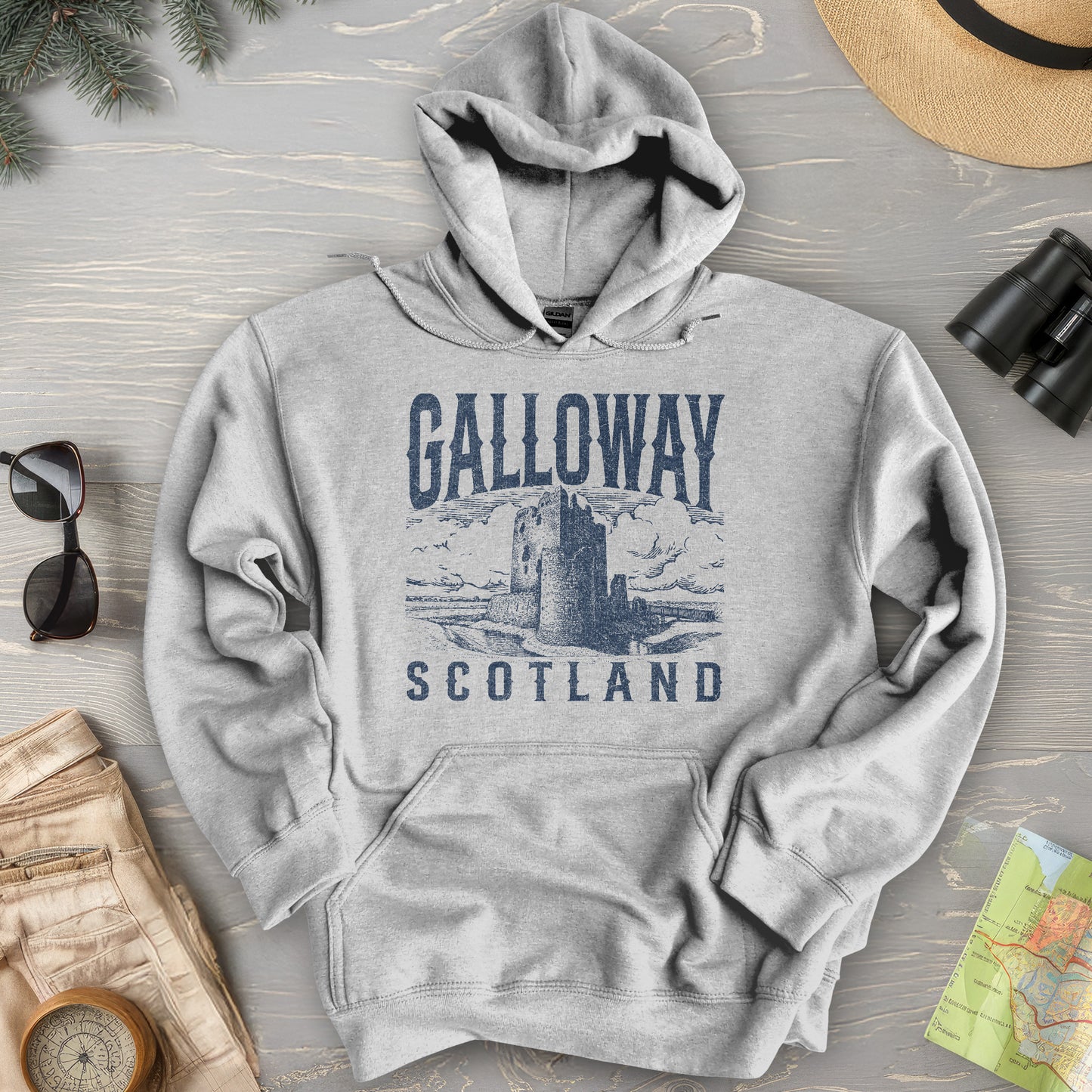 Galloway Scotland Sketch Hoodie