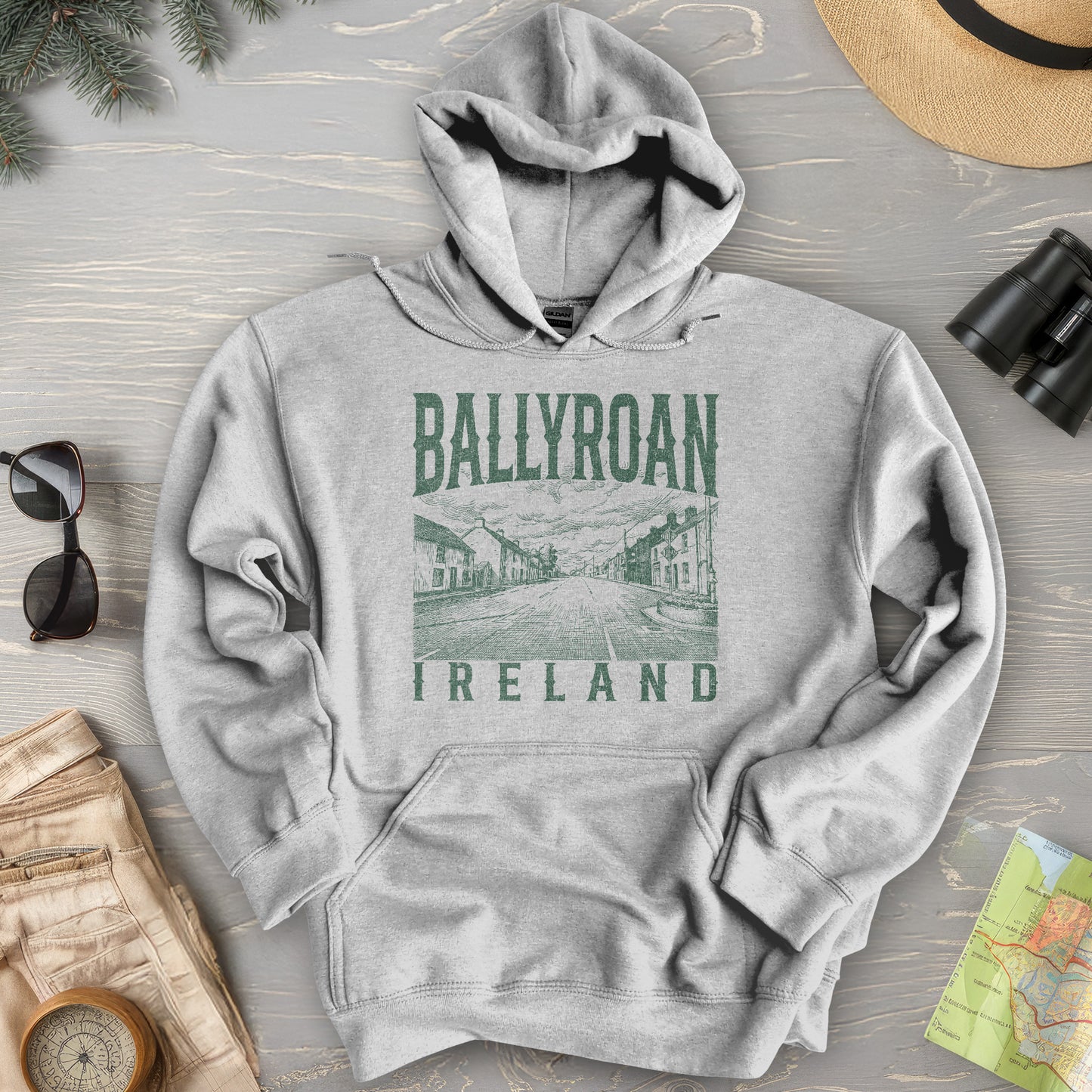 Ballyroan Ireland Sketch Hoodie