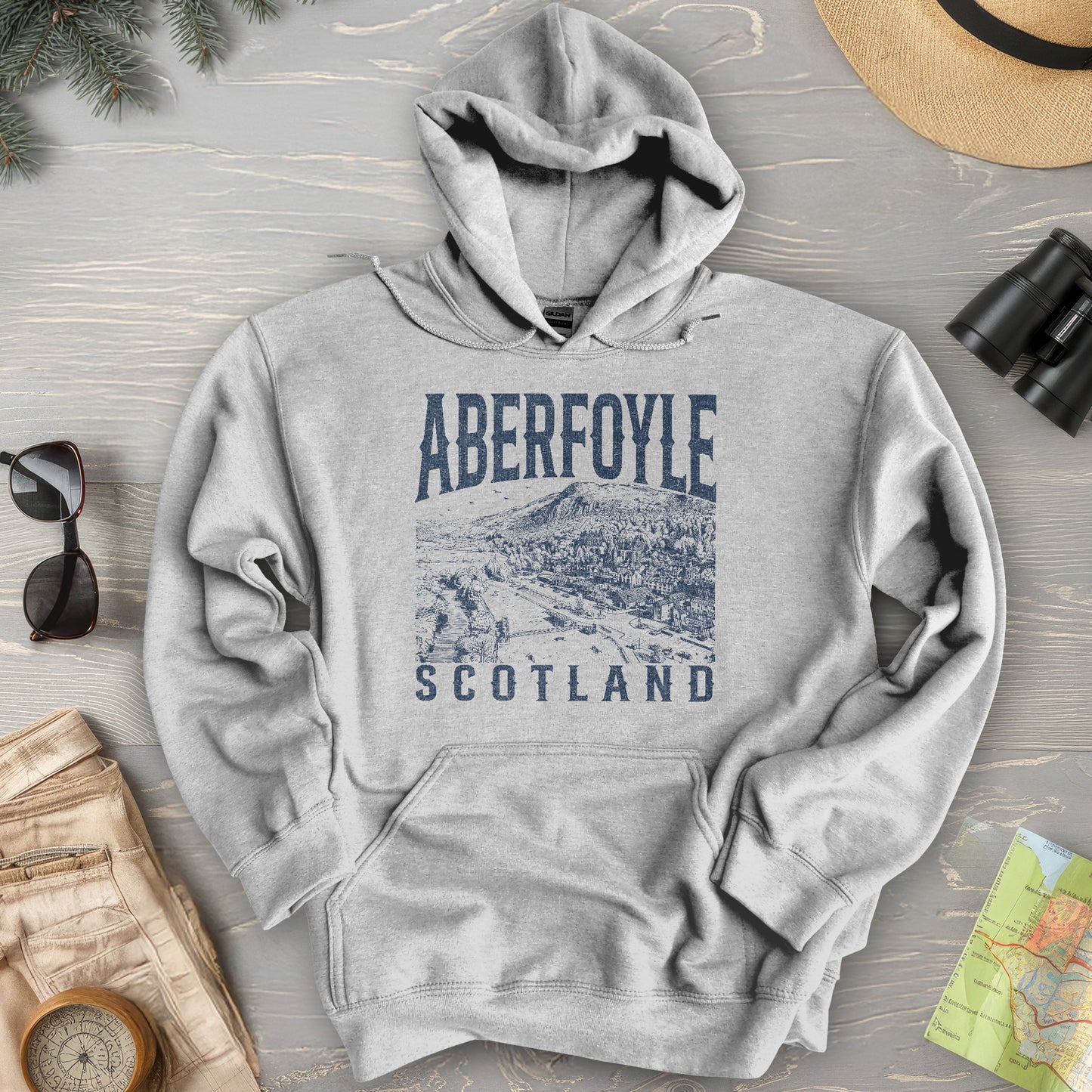 Aberfoyle Scotland Sketch Hoodie