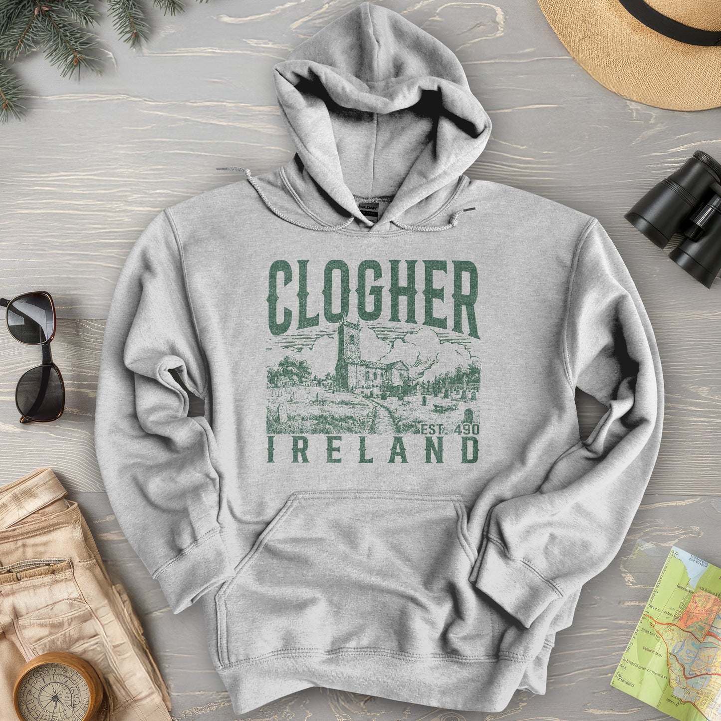 Clogher Ireland Sketch Hoodie