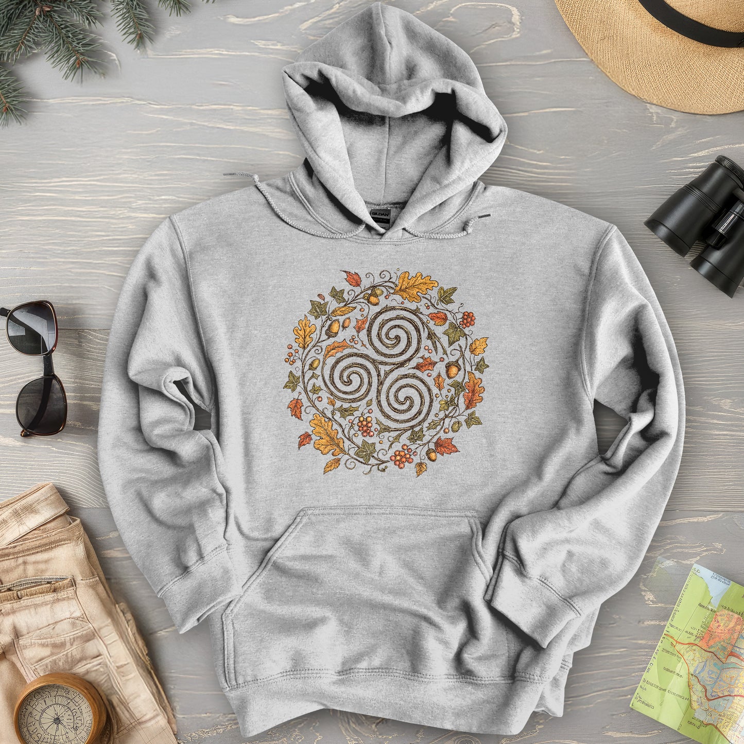 Celtic Autumn Spiral Hoodie