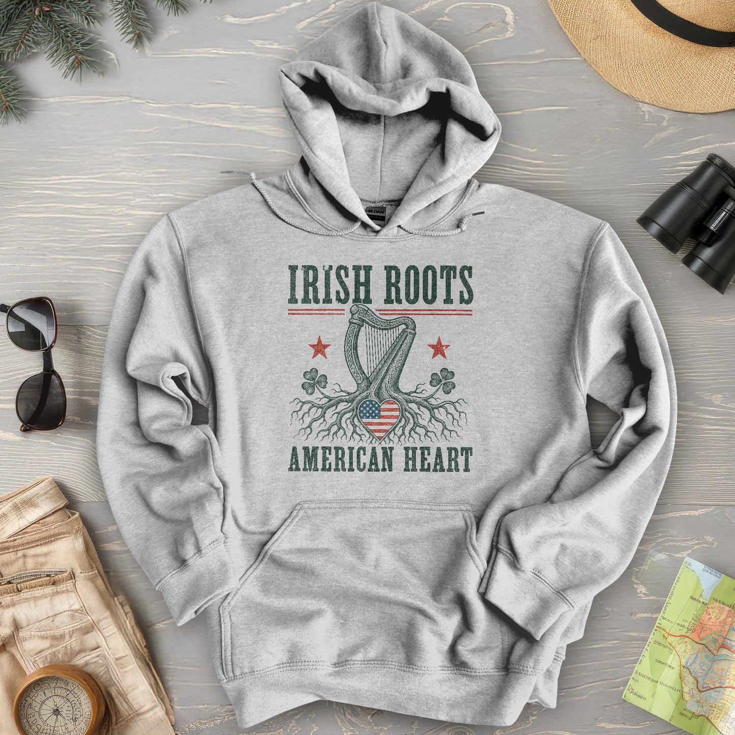 Irish Roots Harp Hoodie