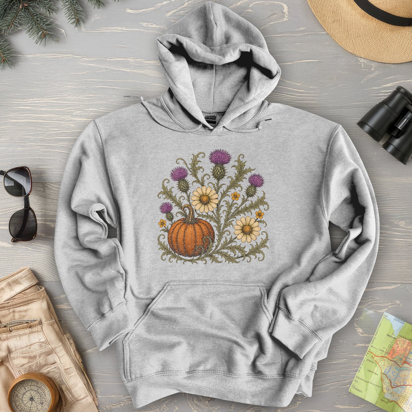 Pumpkin Thistles Hoodie