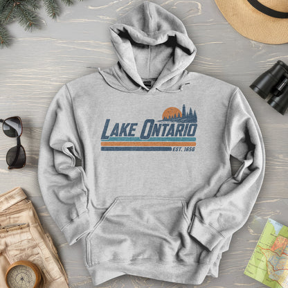 Lake Ontario Retro Stripe Hoodie