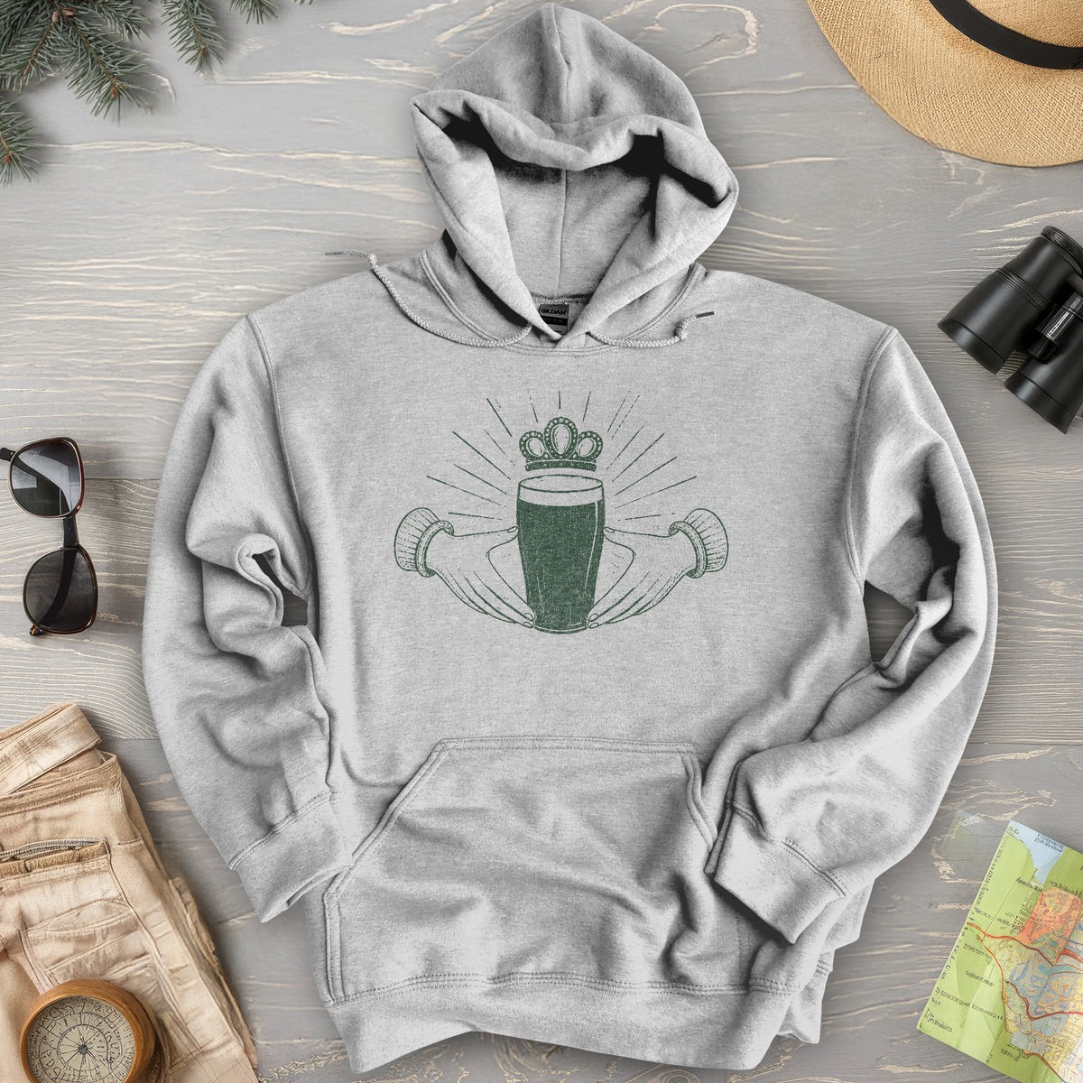Claddagh Irish Beer Hoodie