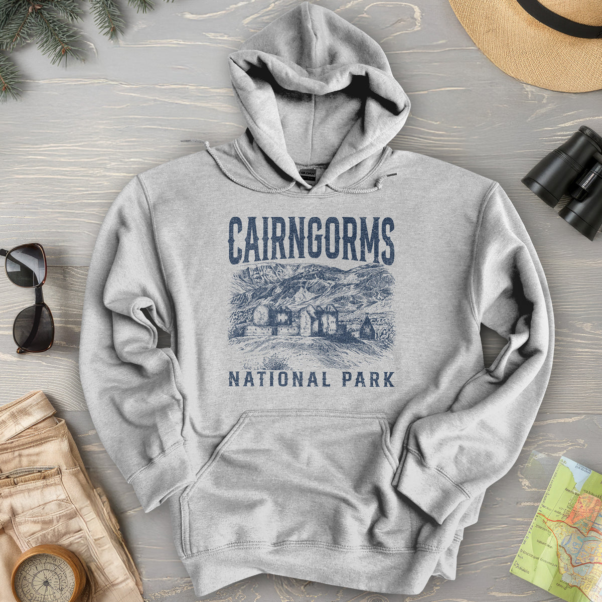 Cairngorms National Park Sketch Hoodie