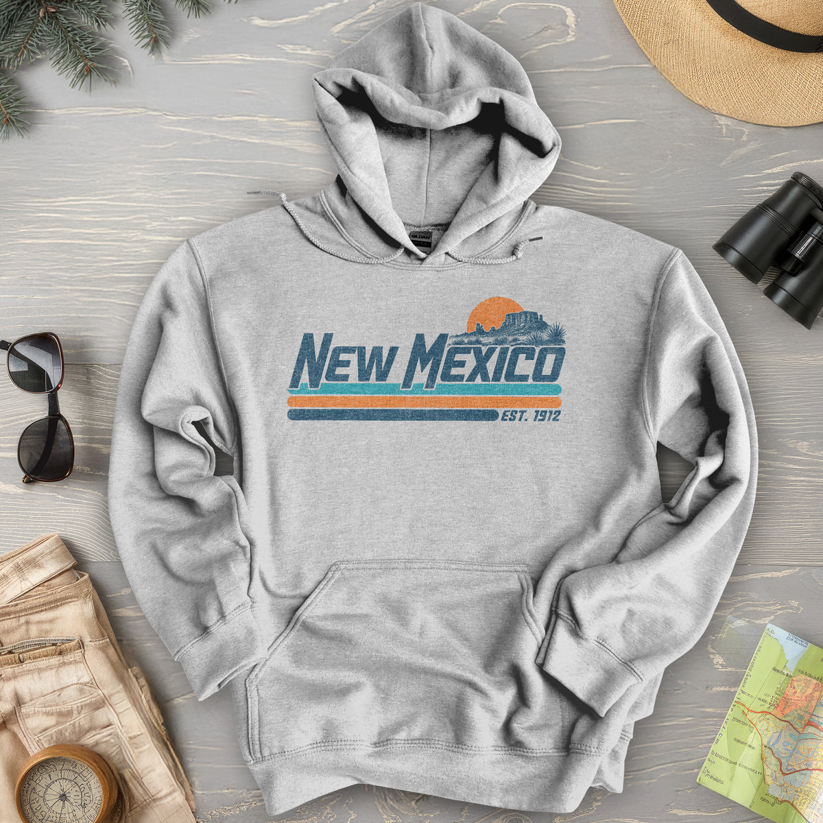 New Mexico Retro Stripe Hoodie