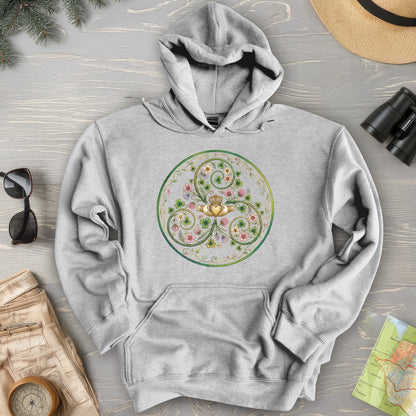 Claddagh Floral Triskele Hoodie