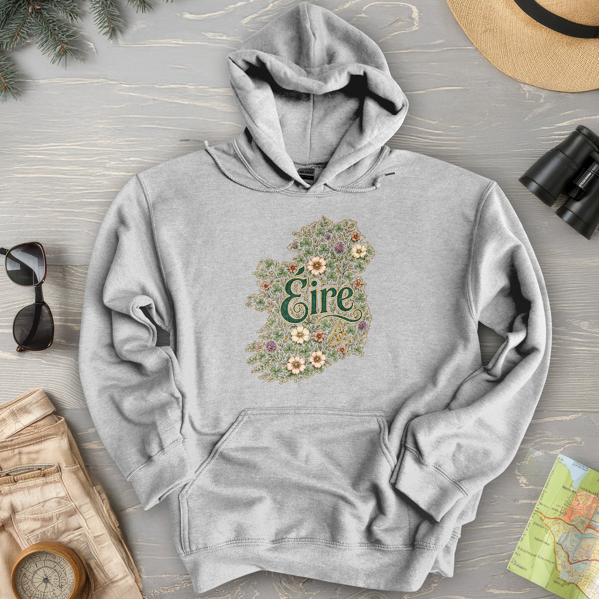 Éire Floral Map Hoodie
