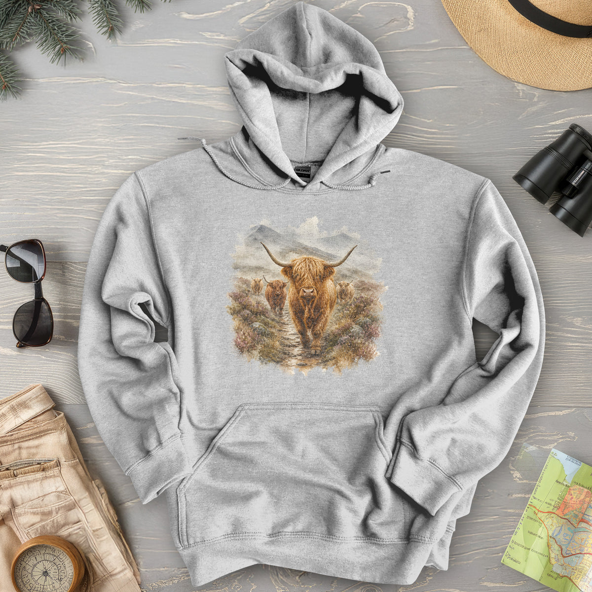 Watercolor Coos Hoodie