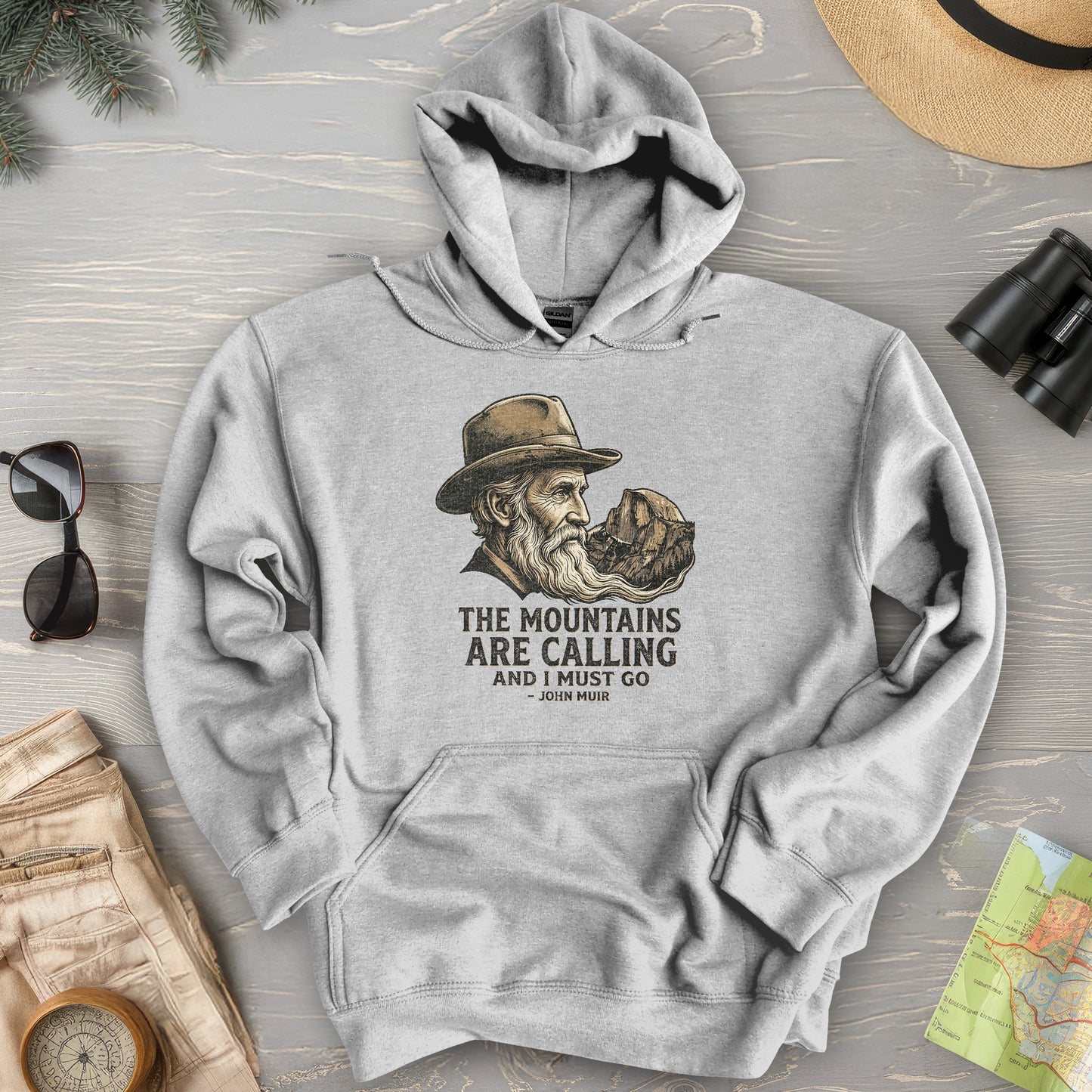 John Muir Mountains Hoodie