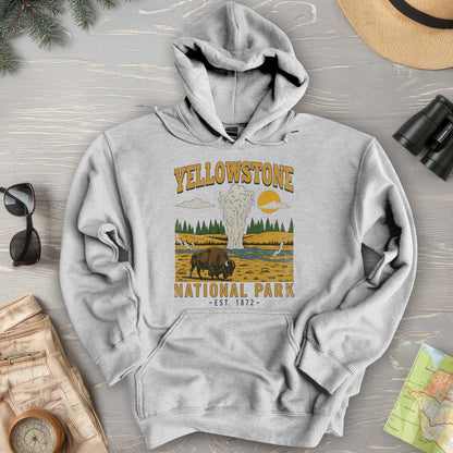 Yellowstone Old Faithful Buffalo Hoodie
