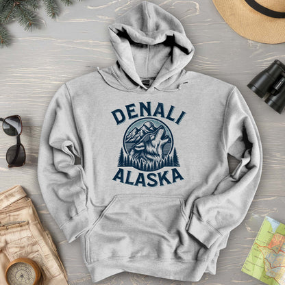 Denali National Park "Vintage Wolf" Hoodie