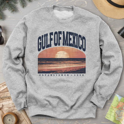 Gulf of Mexico Varsity Sunset Crewneck Sweatshirt