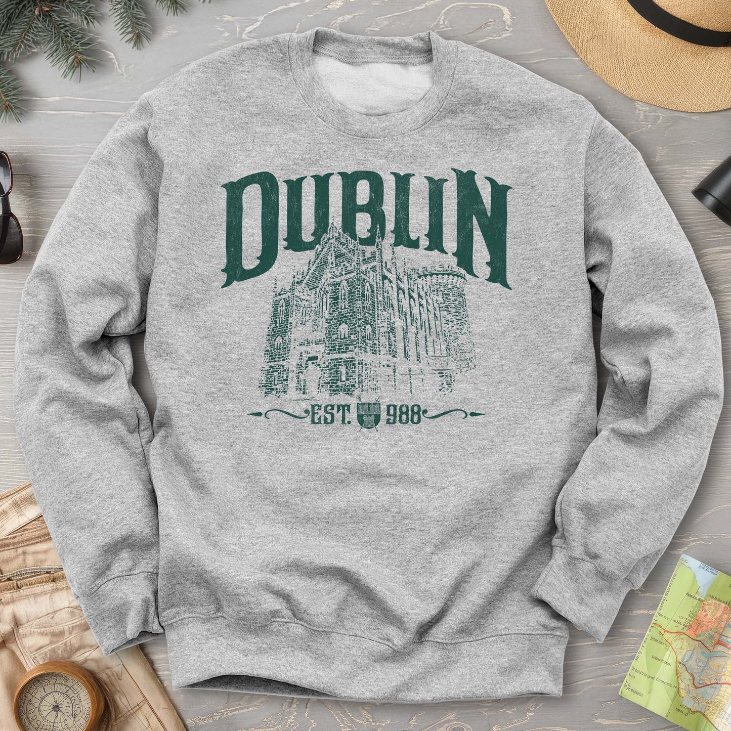 Dublin Ireland Castle Crewneck Sweatshirt