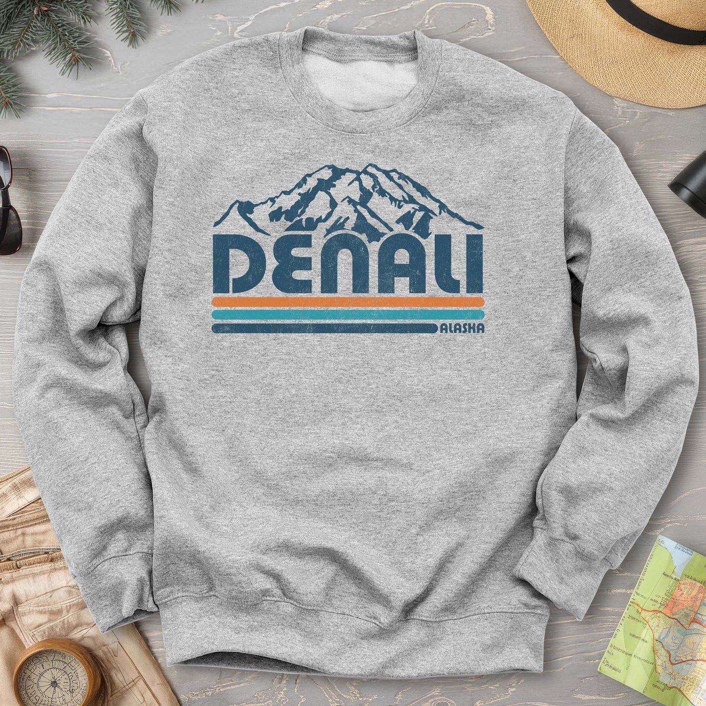 Denali Retro Stripe Crewneck Sweatshirt