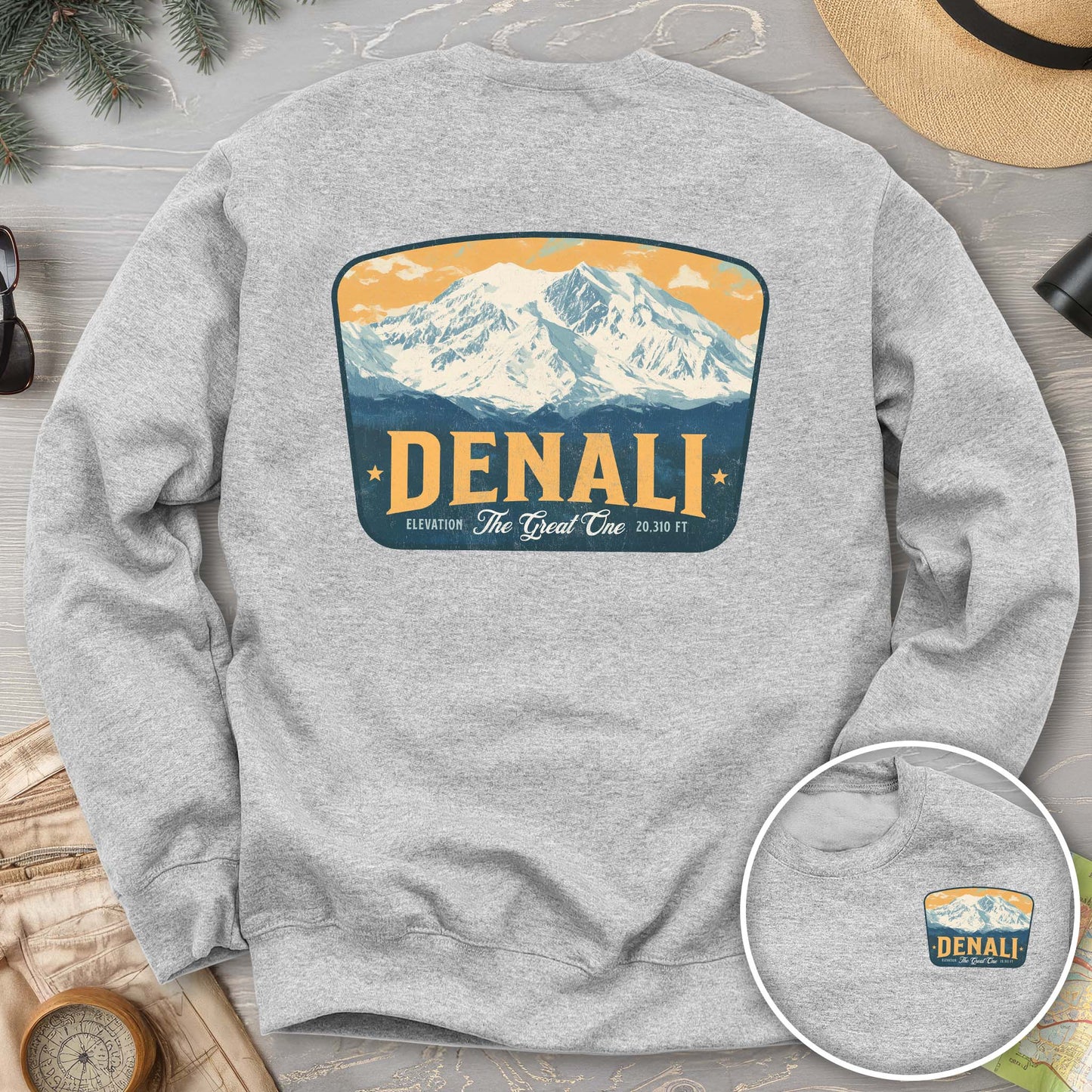 Denali "The Great One" Vintage Badge Crewneck Sweatshirt