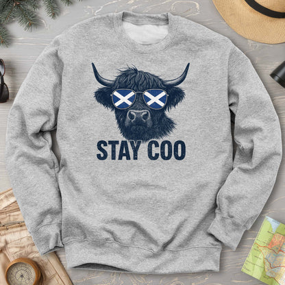 Stay Coo Highland Cow "Sunglasses" Sweatshirt